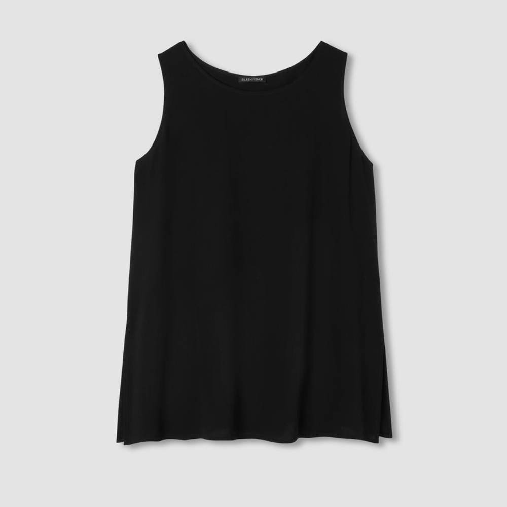 Eileen Fisher Black Silk Tank Top